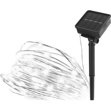 Solar-Lichterkette 120xLED/2,4W/1,2V 12m IP44 600 mAh kaltweiß