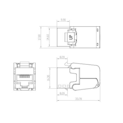 Solarix - Keystone selbstschneidend CAT5E UTP