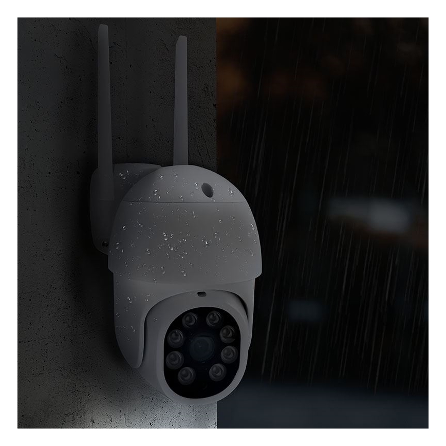 Außenkamera mit Sensor, Schutzart IP65, Wi‑Fi‑Unterstützung und Tuya‑Kompatibilität