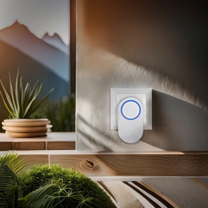 Kabellose Steckdosen-Türklingel 230V/1xCR2032 IP56 weiß