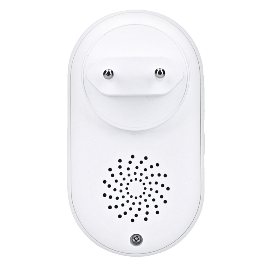 Kabellose Steckdosen-Türklingel 230V/1xCR2032 IP56 weiß
