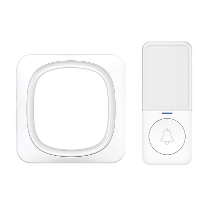 Kabellose Steckdosentürklingel mit LED-Beleuchtung 230V/1xCR2032 IP56 weiß