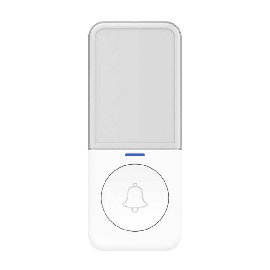 Kabellose Steckdosentürklingel mit LED-Beleuchtung 230V/1xCR2032 IP56 weiß