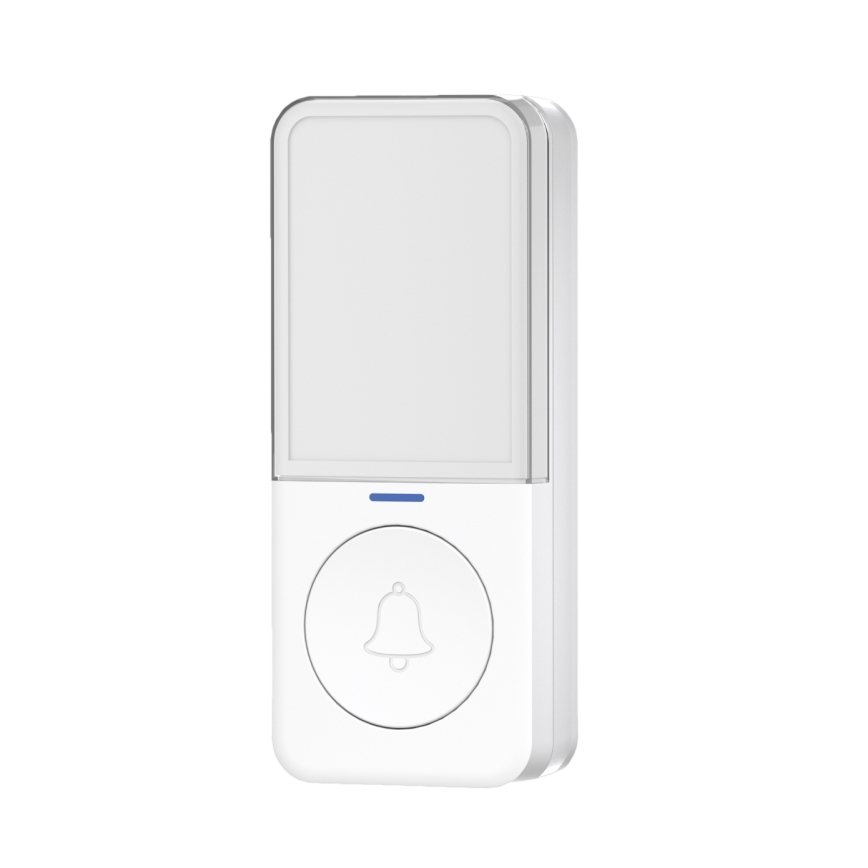 Kabellose Steckdosentürklingel mit LED-Beleuchtung 230V/1xCR2032 IP56 weiß