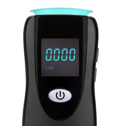 Professioneller kontaktloser Alkoholtester mit Brennstoffzelle, 0,0 - 5,0‰ BAC, Empfindlichkeit 0,08‰, 3xAA