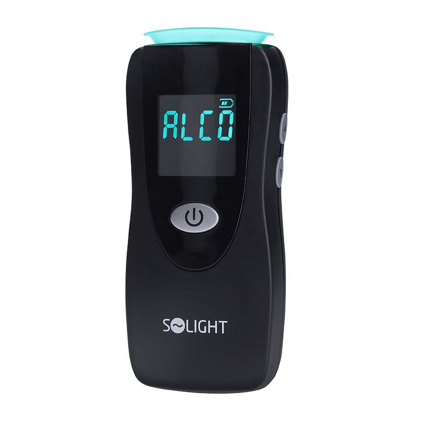 Professioneller kontaktloser Alkoholtester mit Brennstoffzelle, 0,0 - 5,0‰ BAC, Empfindlichkeit 0,08‰, 3xAA