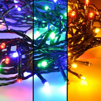 LED Weihnachtskette 100xLED/8 Funktionen 13m IP44 multicolor