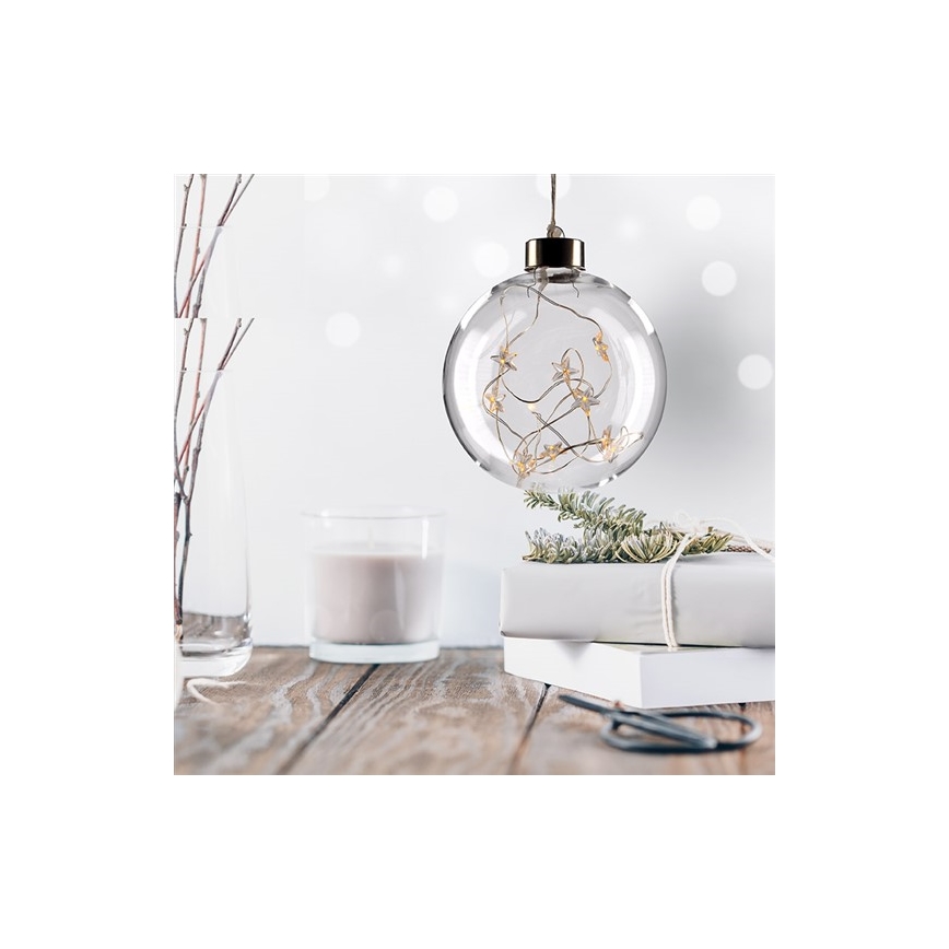 LED Weihnachtskugel 10xLED/2xAA