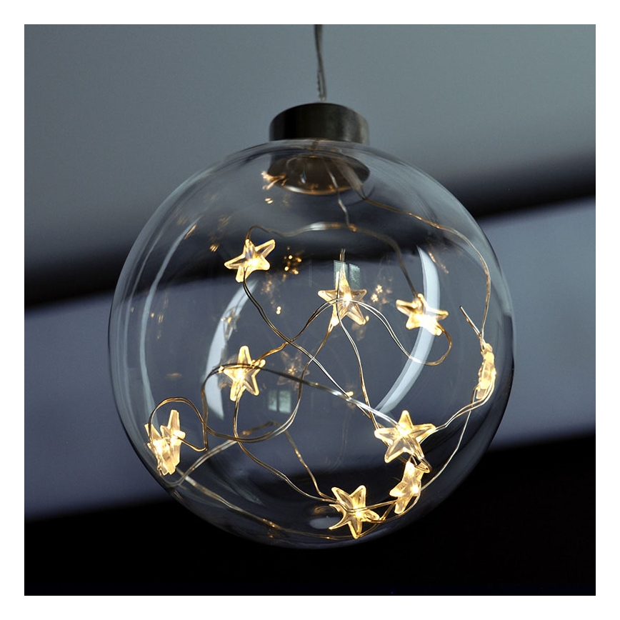 LED Weihnachtskugel 10xLED/2xAA