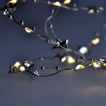 LED Weihnachtskette 1 m 20xLED/2xAA