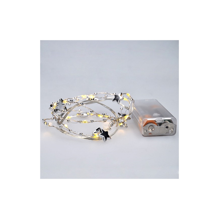 LED Weihnachtskette 1 m 20xLED/2xAA