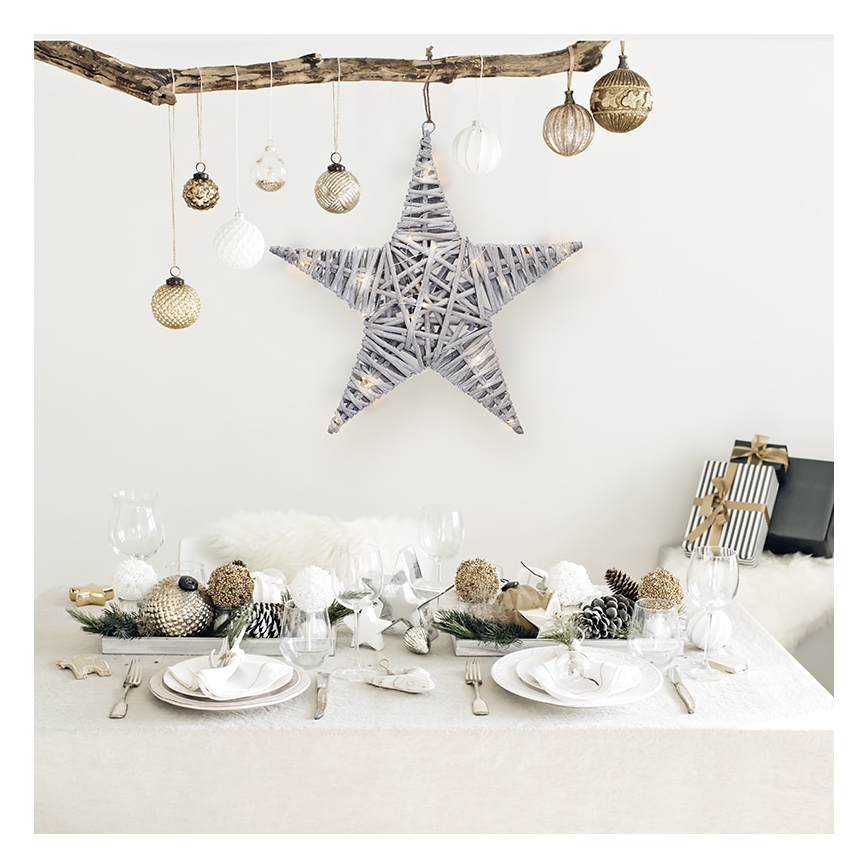 LED-Weihnachtsdekoration LED/2xAA Rattan