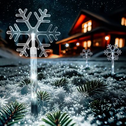 SET 5x LED-Outdoor-Weihnachtsleuchte LED/3xAA/kaltweiß IP44