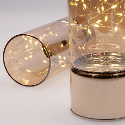 2er-Set LED-Weihnachtsbeleuchtung 20xLED+10xLED/2xAA+3xAA warmweiß