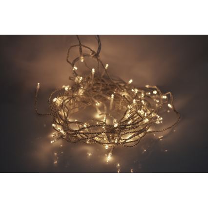 LED-Weihnachtslichtervorhang für Außenbereiche 120xLED/8 Funktionen 9m IP44 warmweiß