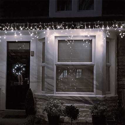 LED-Lichtervorhang für den Außenbereich, 120 LEDs, 230 V, 3 m, IP44