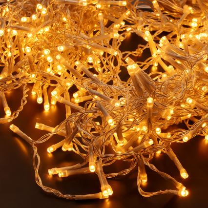 LED Außen Weihnachtsvorhang 360xLED/8 Funktionen 15m IP44 warmweiß
