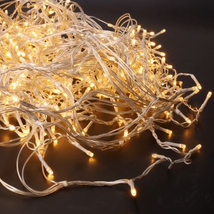 LED Außen Weihnachtsvorhang 360xLED/8 Funktionen 15m IP44 warmweiß