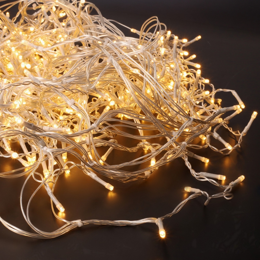 LED Außen Weihnachtsvorhang 360xLED/8 Funktionen 15m IP44 warmweiß