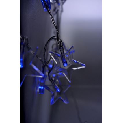 LED-Lichterkette 10xLED/2xAA 2,5m blau