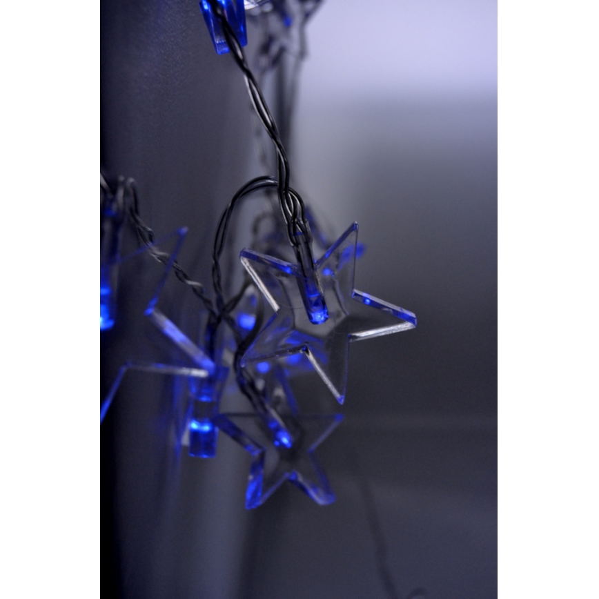 LED-Lichterkette 10xLED/2xAA 2,5m blau
