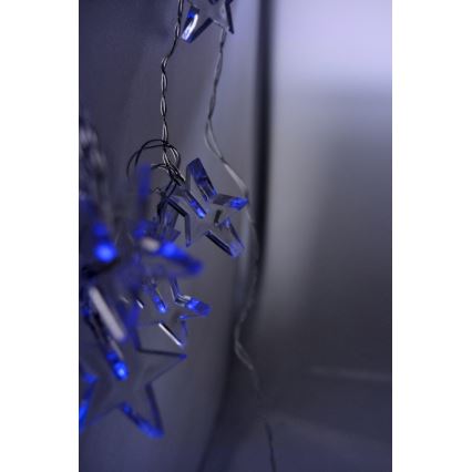 LED Weihnachtskette 10xLED/2xAA 1,5m Sterne blaues Licht