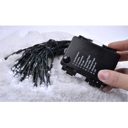 LED Weihnachtskette für Außen 8 m 50xLED/3xAA warmweiß