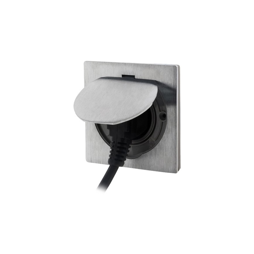 Bodeneinbau-Steckdose für Außenbereiche IP55