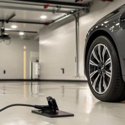 Bodeneinbau-Doppelsteckdose für den Außenbereich IP55 schwarz rechteckig
