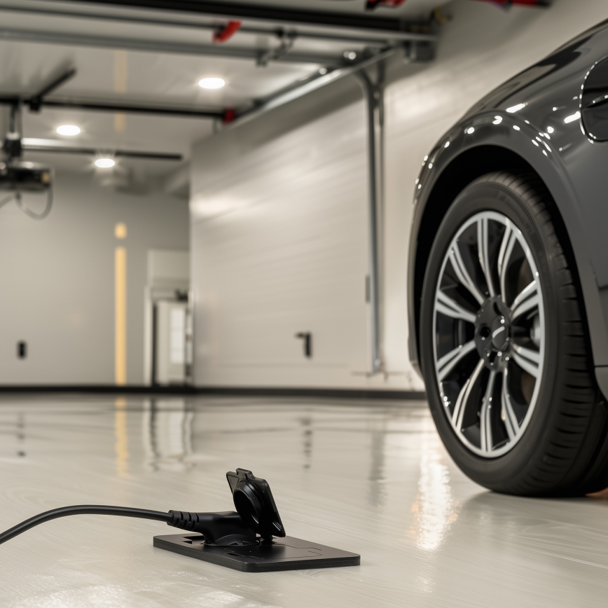 Bodeneinbau-Doppelsteckdose für den Außenbereich IP55 schwarz rechteckig