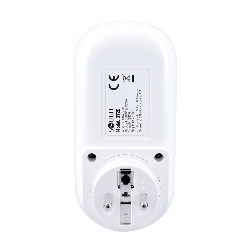 Intelligente Steckdose mit Stromverbrauchszähler 230V Wi-Fi Tuya
