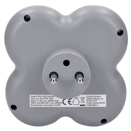 Steckdosenleiste 3x 16A + USB A+C Schnellladegerät 20W