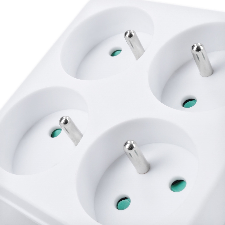 Steckdosenleiste 4-fach 10A weiß