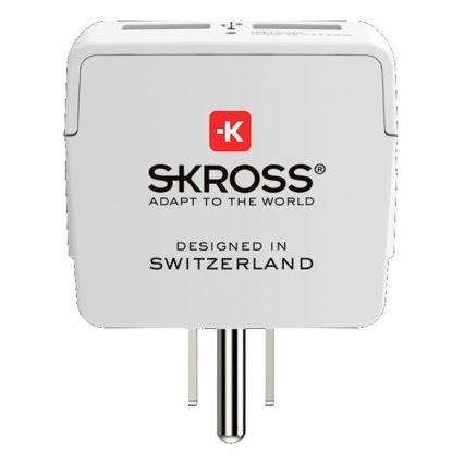 Reiseadapter für die USA 230V + 2x USB-Anschluss