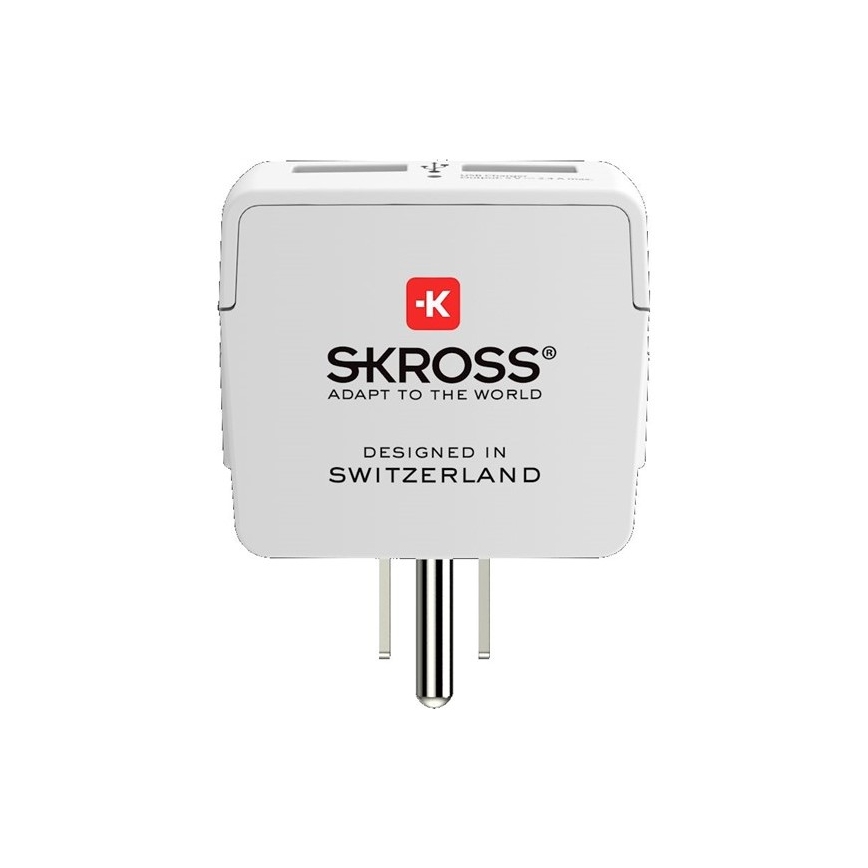 Reiseadapter für die USA 230V + 2x USB-Anschluss