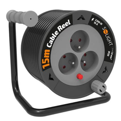 Verlängerungskabel auf Kabeltrommel, 3-fach, 12 m
