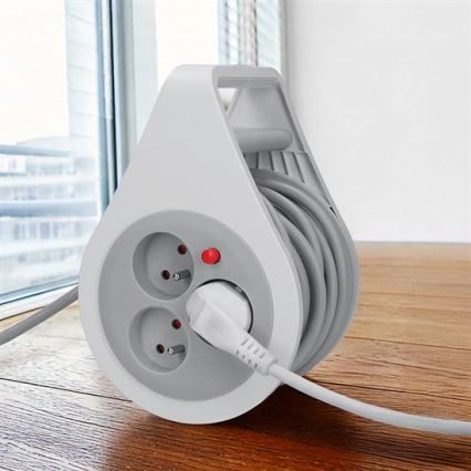 Verlängerungskabel auf Kabeltrommel, 3-fach, 10 m