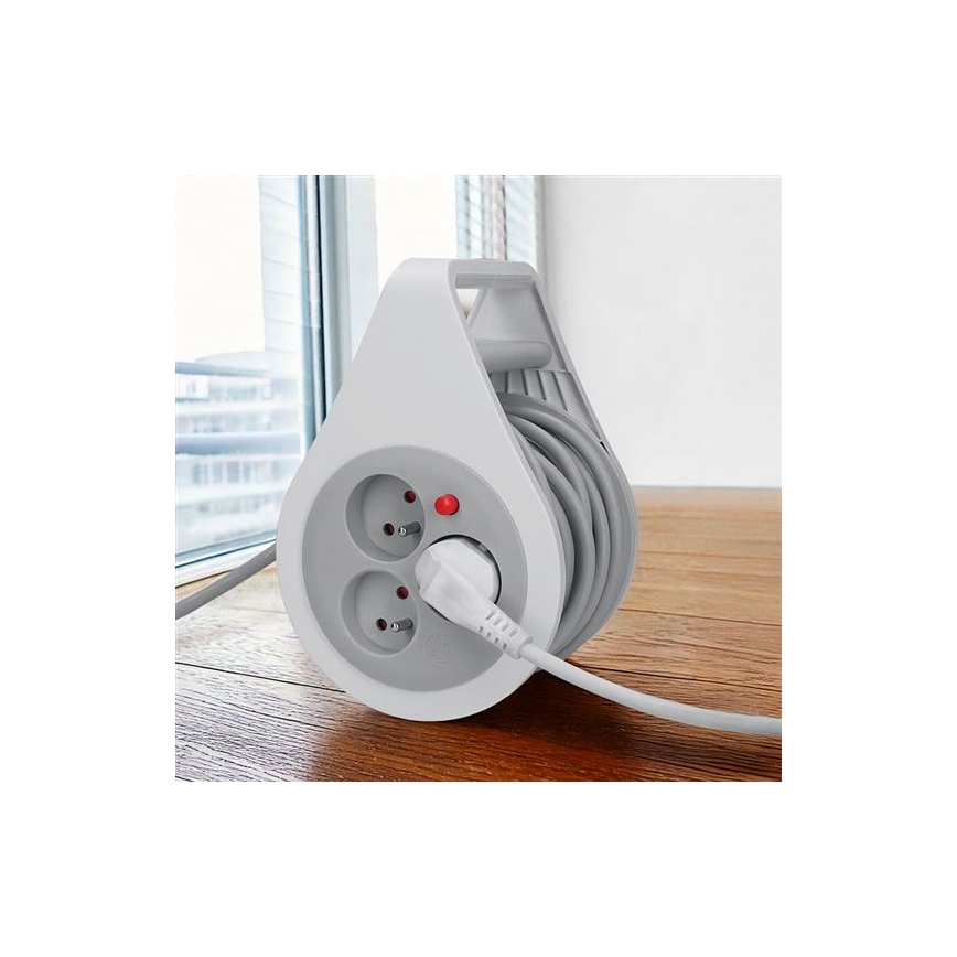 Verlängerungskabel auf Kabeltrommel, 3-fach, 10 m