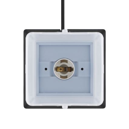Außenleuchte mit 2 Steckdosen 1xE14/15W/230V IP44 schwarz