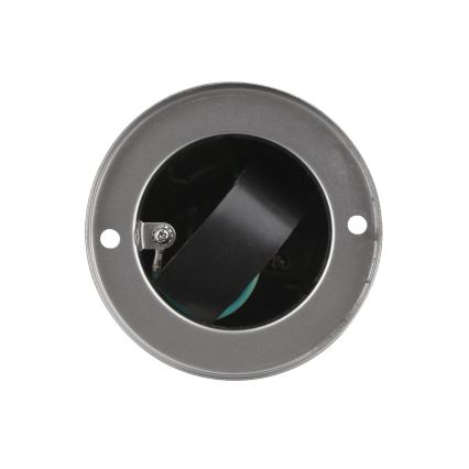 Outdoor-Steckdosensäule 2Z 230V IP44 mattes Chrom rund