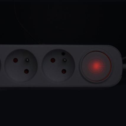 Steckdosenleiste mit Schalter, 3‑fach, mit USB‑A- und USB‑C‑Ladeanschlüssen, 3 m