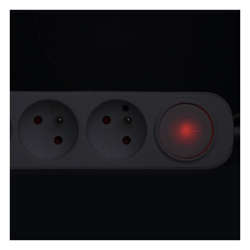 Steckdosenleiste mit Schalter, 3‑fach, mit USB‑A- und USB‑C‑Ladeanschlüssen, 3 m