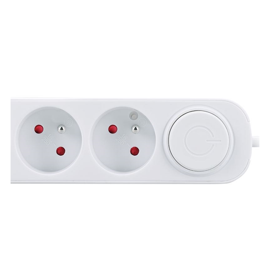 Steckdosenleiste mit Schalter, 3‑fach, mit USB‑A- und USB‑C‑Ladeanschlüssen, 3 m