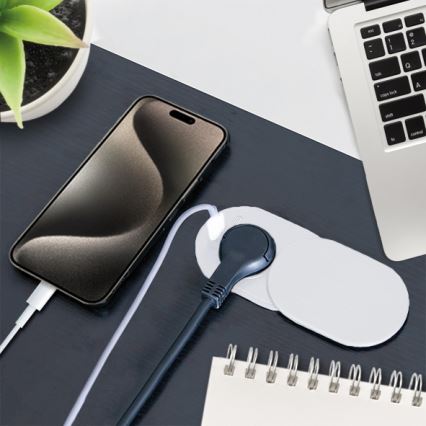 Einbausteckdose 20 W, 1-fach mit USB-A und USB-C, weiß