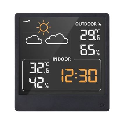 Digitales Thermometer 5V/2xAAA + 2xAAA schwarz