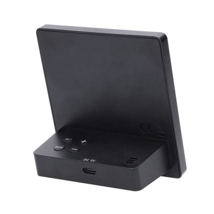 Digitales Thermometer 5V/2xAAA + 2xAAA schwarz