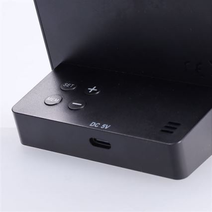 Digitales Thermometer 5V/2xAAA + 2xAAA schwarz