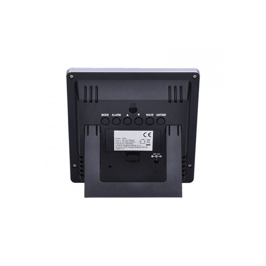 Wetterstation mit LCD-Display 230V schwarz