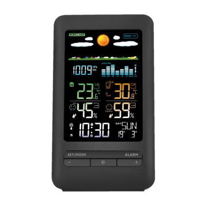 Wetterstation mit LCD-Display 2xAA + 2xAA schwarz