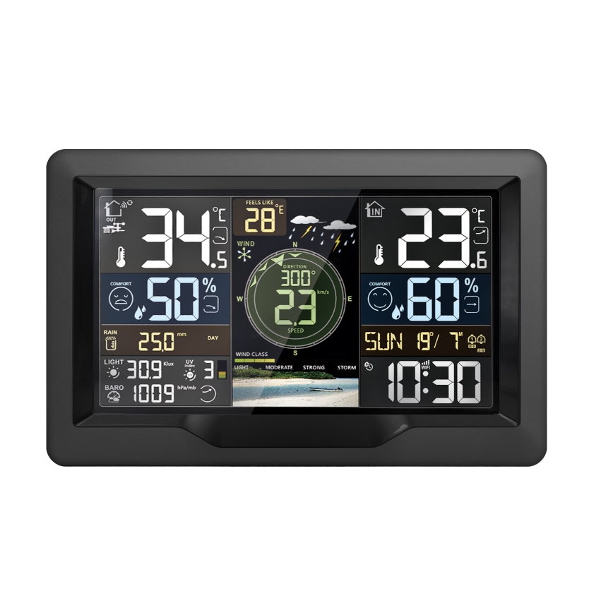 Profi-Wetterstation mit Farb-LCD-Display 2xAA Wi-Fi Tuya